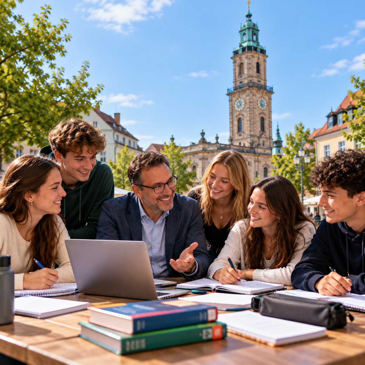 Schülerin bereitet sich auf das Mathe-Abitur vor in Fürth Bayern Gymnasium
