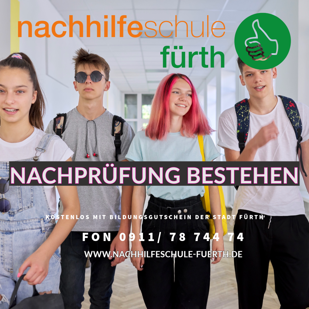 Nachprüfung Vorbereitung Fürth Gymnasium Realschule Mathe Deutsch Englisch Latein Französisch Physik Chemie BWR BSK Nachhilfe Ferienkurse Nachprüfungsvorbereitung